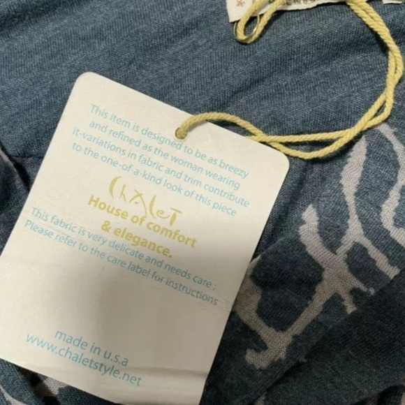 New Chalet Womens Dress Small Comfort Blue tan - Picture 6 of 7